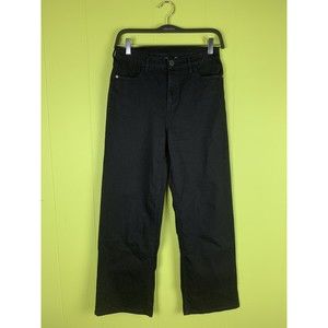 Time And Tru Jeans Womens Size 2 Stretch Straight Leg Black Denim Pants Ladies